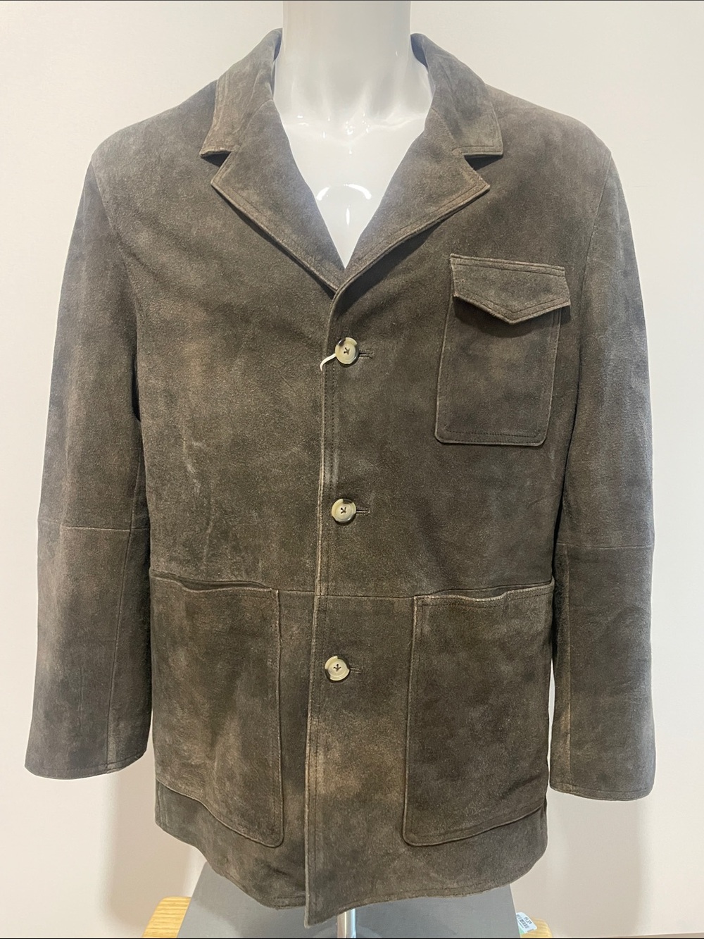 Zara Men’s Brown Suede Button Jacket